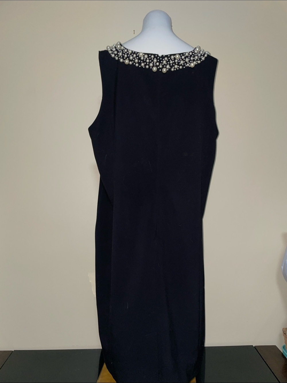Calvin Klein Elegant Pearl-Trim sleeveless dress and sweater set | 22W | 2X - Picture 8 of 11